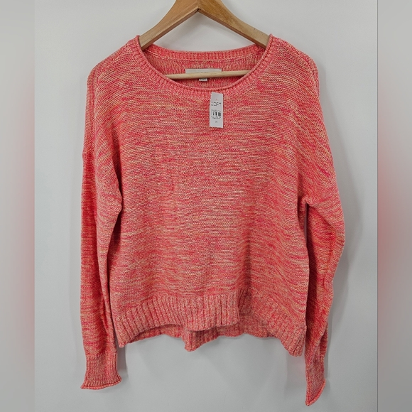 Loft Pink Sweater 100% Cotton NWT Size Medium - Picture 7 of 7